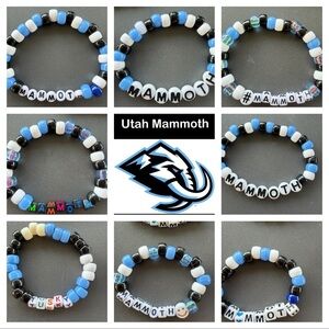 Utah mammoth the vest sports team in Utah get your bracelet for 8 dollars